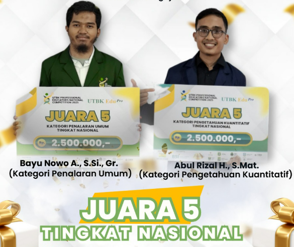 Tim MA CNWK memegang piala juara 5 nasional